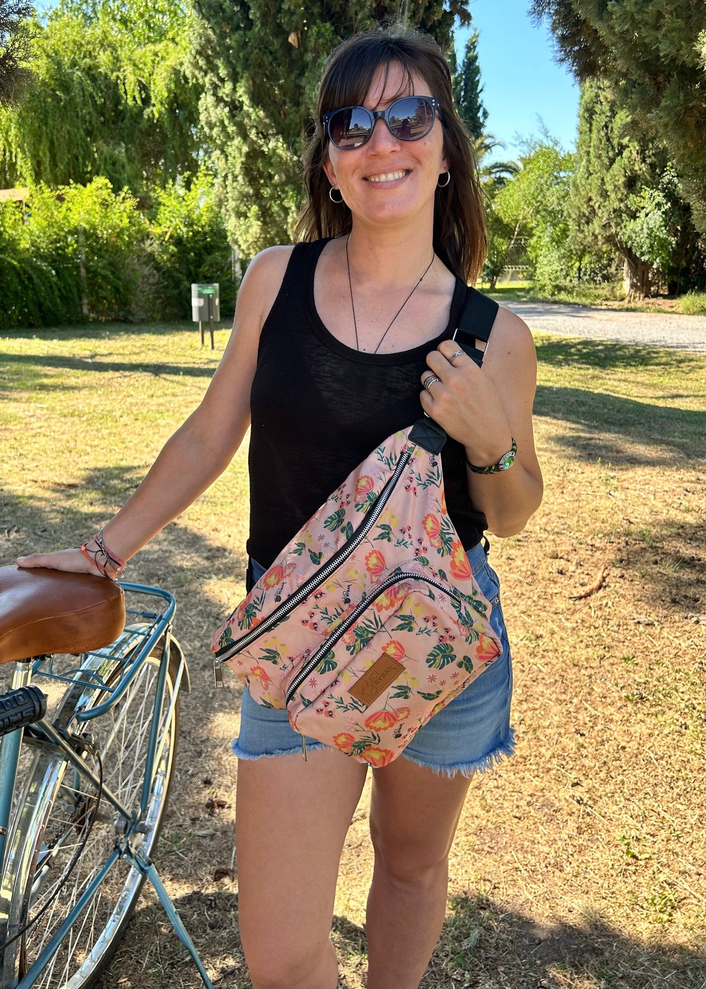 Maxi Sling Bag - Floral Peach