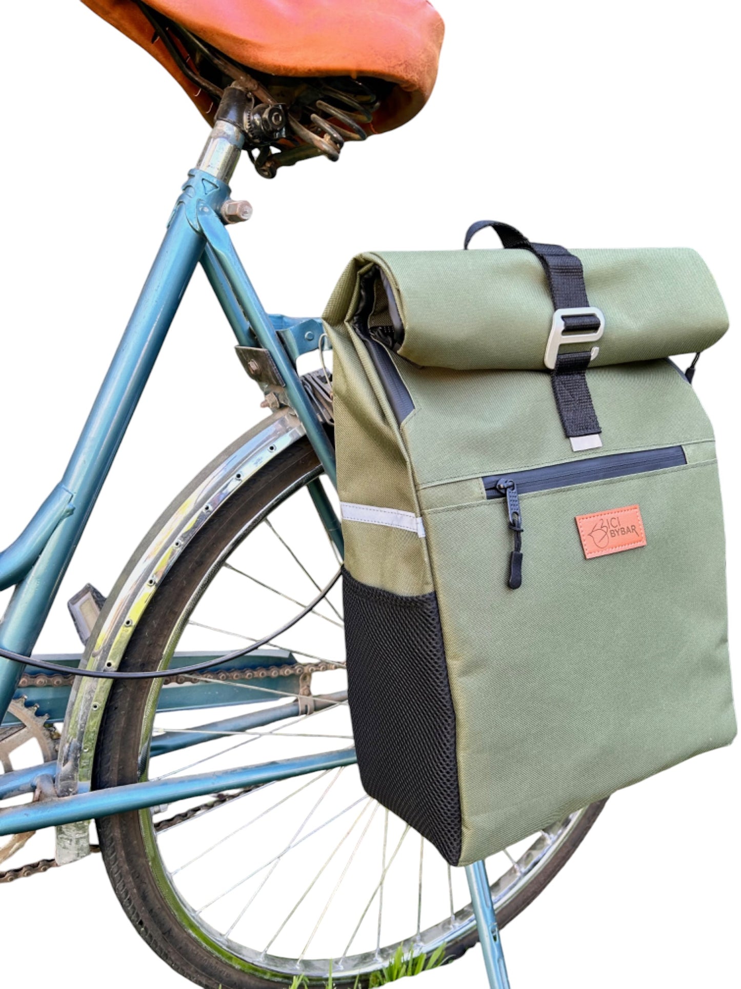 ROLL TOP - Waterproof backpack pannier green
