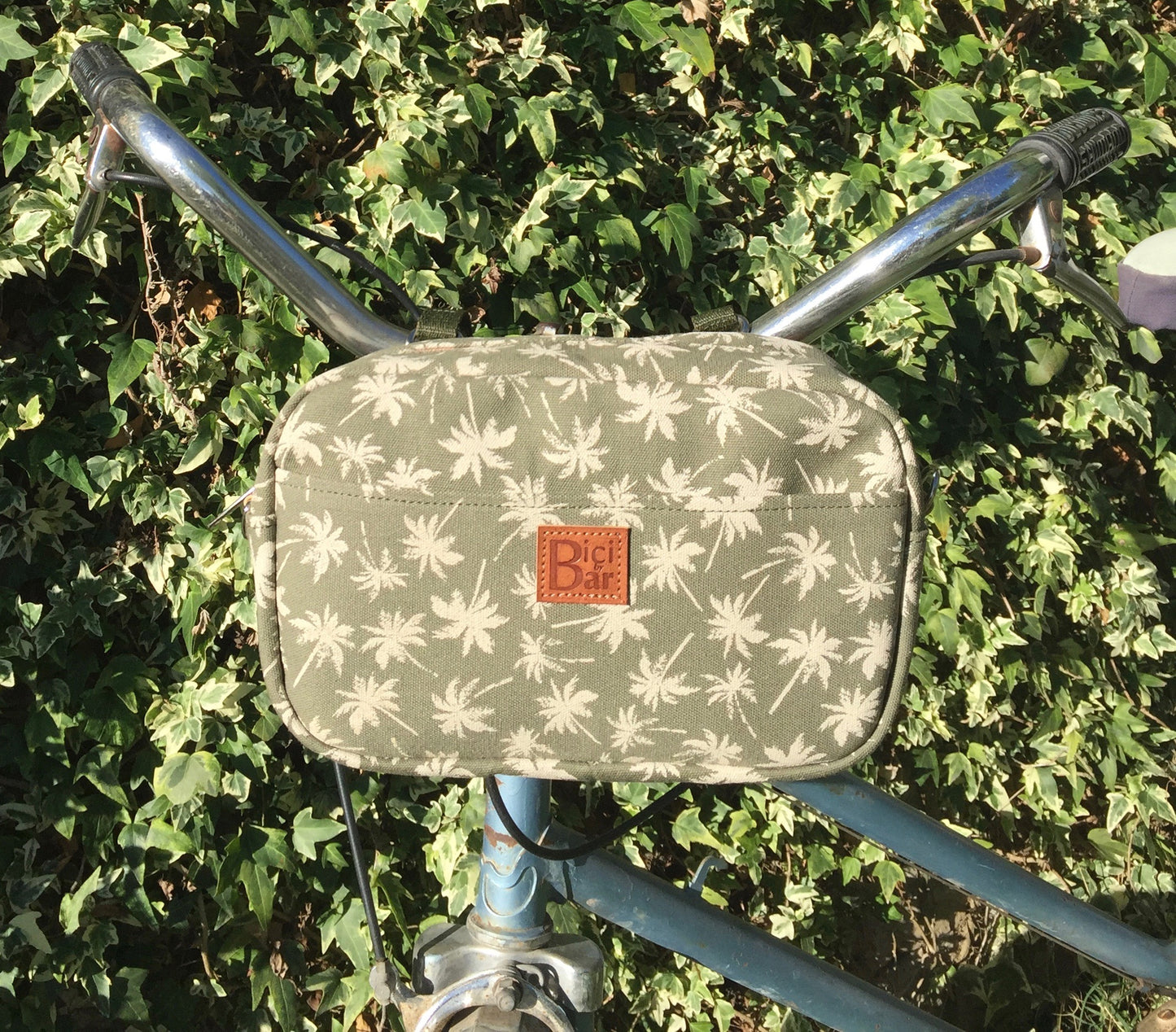 BIKE PACK -  Handlebar Green Palms canvas