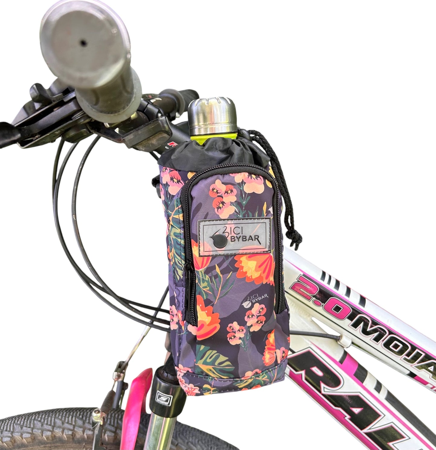 Water Bottle Bag - Floral Blue