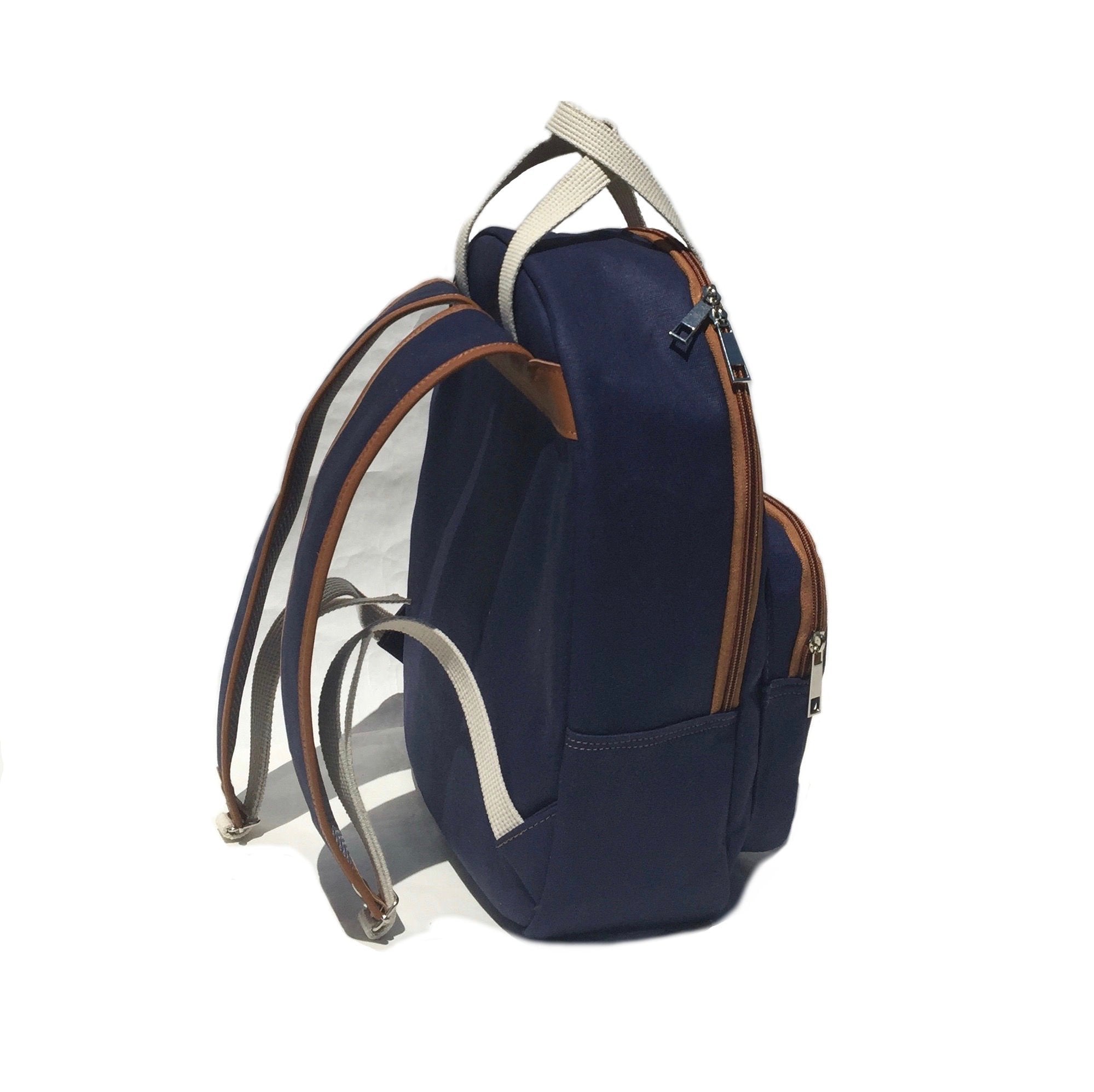 Navy Cotton canvas backpack