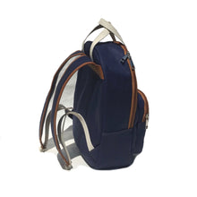 Load image into Gallery viewer, Navy Cotton canvas backpack

