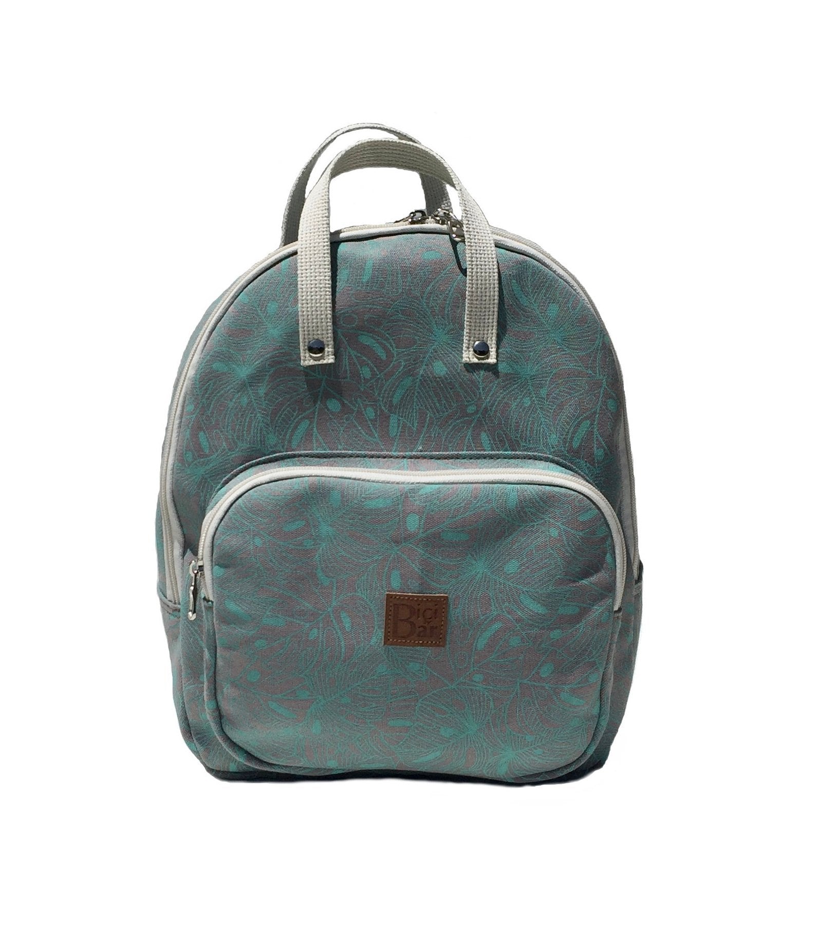 Tropical Turquoise Cotton canvas backpack