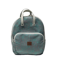 Load image into Gallery viewer, Tropical Turquoise Cotton canvas backpack

