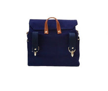 Load image into Gallery viewer, HOWARD -Blue Navy Pannier in canvas and leather

