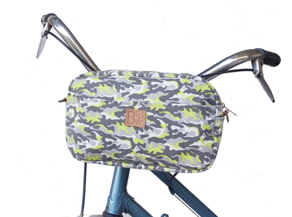 BIKE PACK -  Handlebar camouflage fluorescent canvas