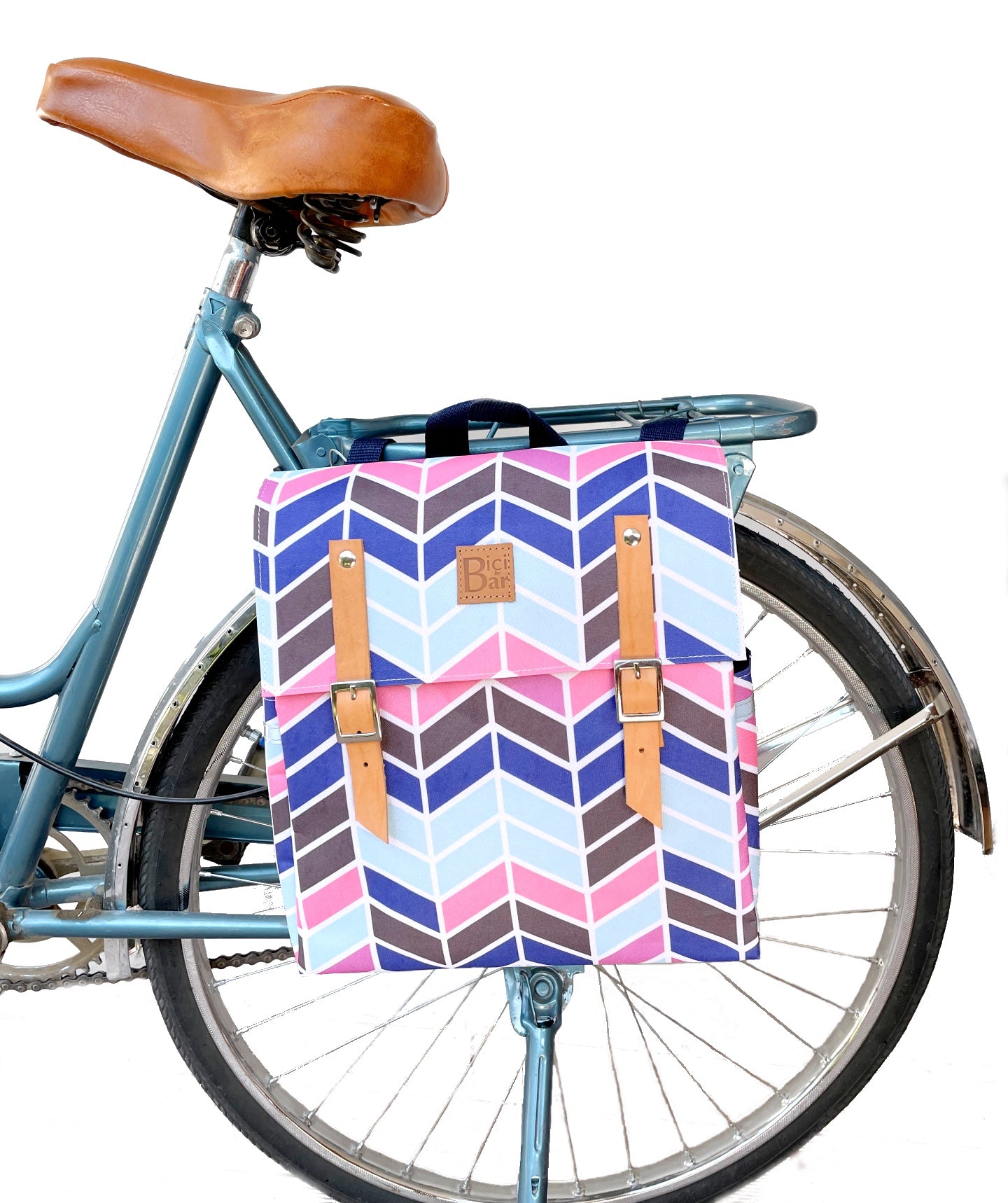 HOWARD - Pink Chevron pannier