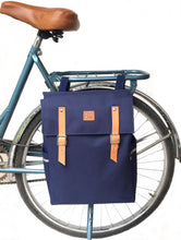 Cargar imagen en el visor de la galería, Blue Navy Bicycle Backpack Pannier waterproof
