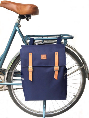 Blue Navy Bicycle Backpack Pannier waterproof