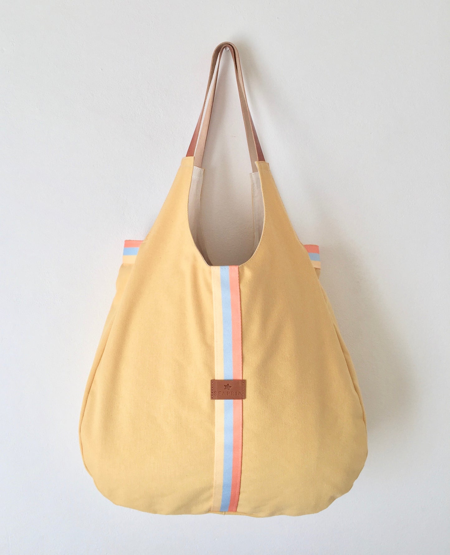 XXL Miramar Rustic Panama beach bag/ Yellow