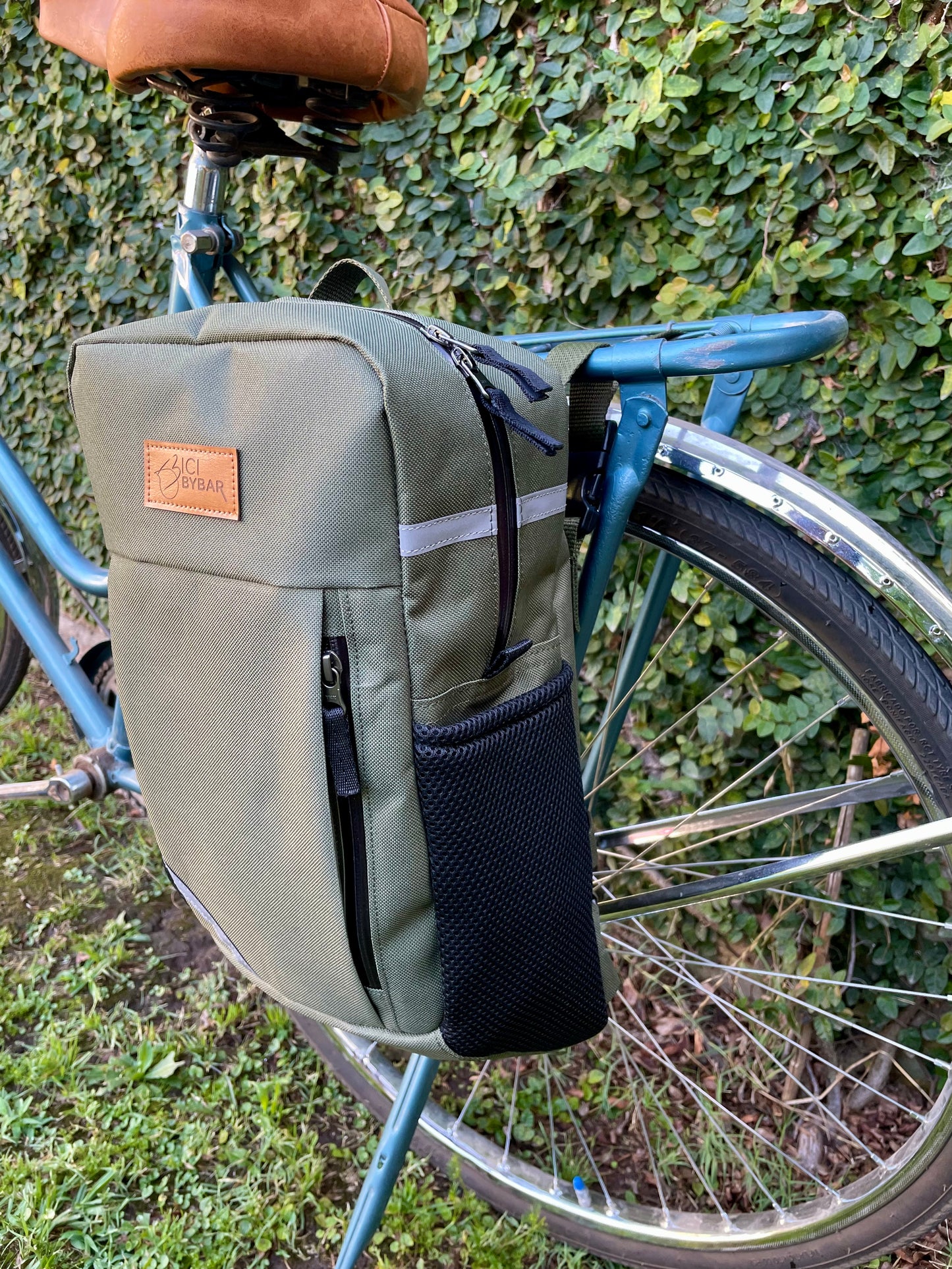 SPORT - Green Backpack Pannier Water Resistant