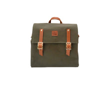 Load image into Gallery viewer, HOWARD - Green Pannier in canvas and leather
