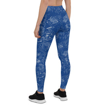 Load image into Gallery viewer, Bike Path Yoga Leggings -Electric Blue
