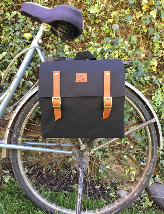 HOWARD - Pannier in canvas and leather Black